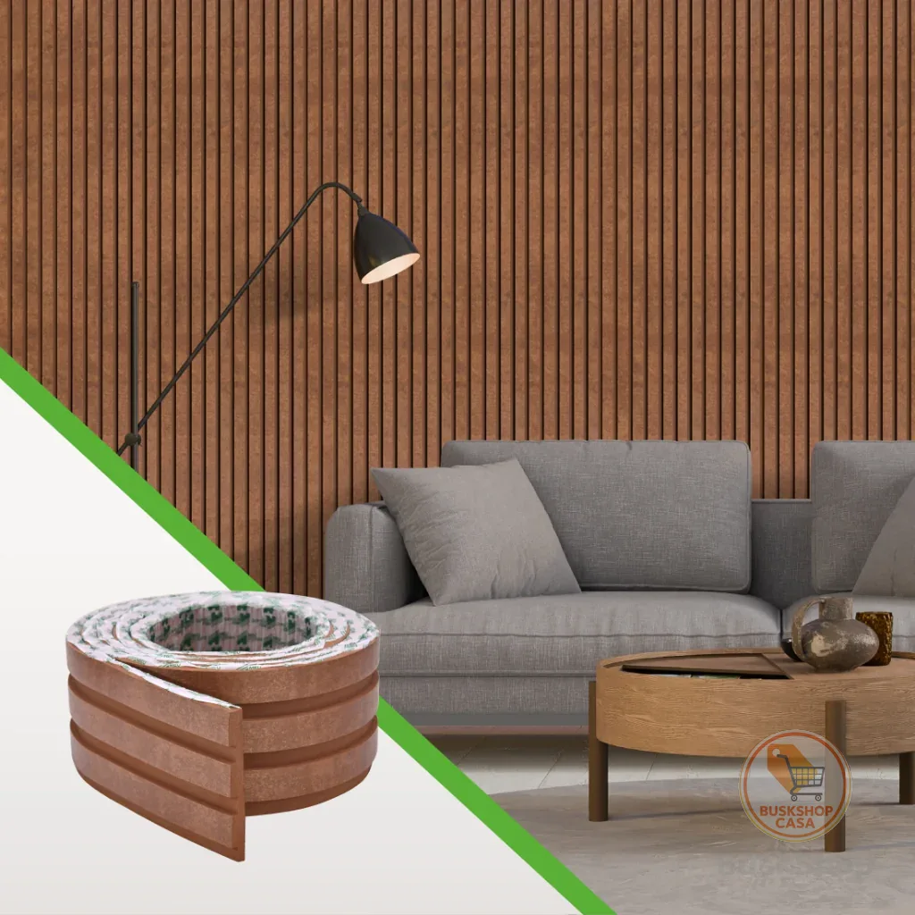 Painel Ripado Autocolante de EVA Meu Rodapé Linha Urban Bronze 10cm | Envio FULL