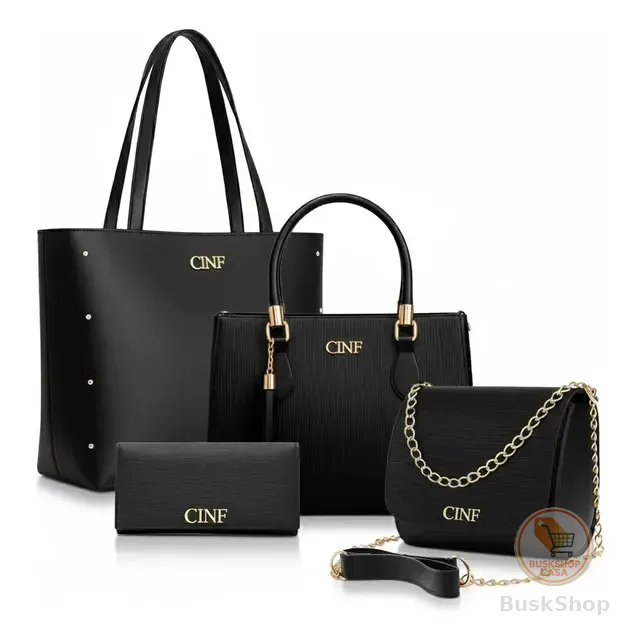 Kit Bolsas Feminina Sacola Transversal Tira Colo Carteira