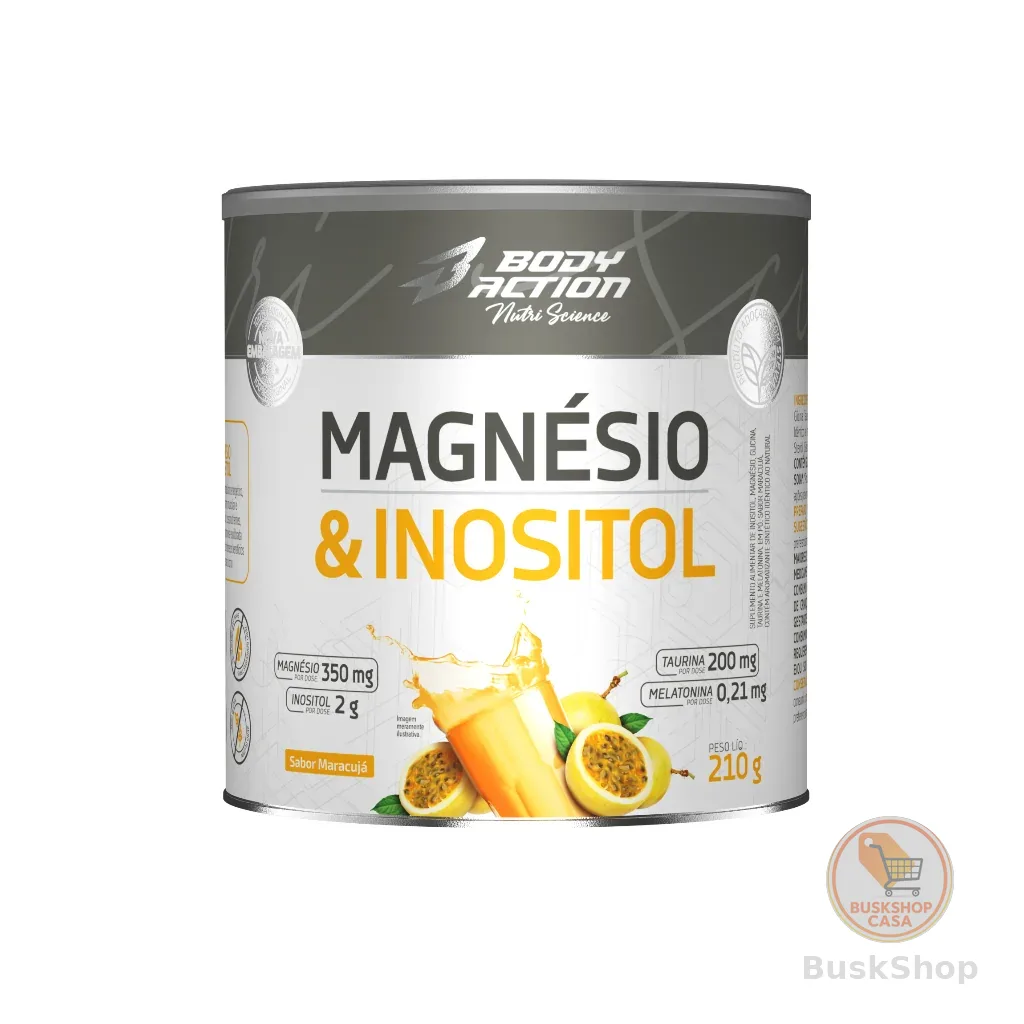 Suplemento Magnésio e Inositol 210g Bodyaction