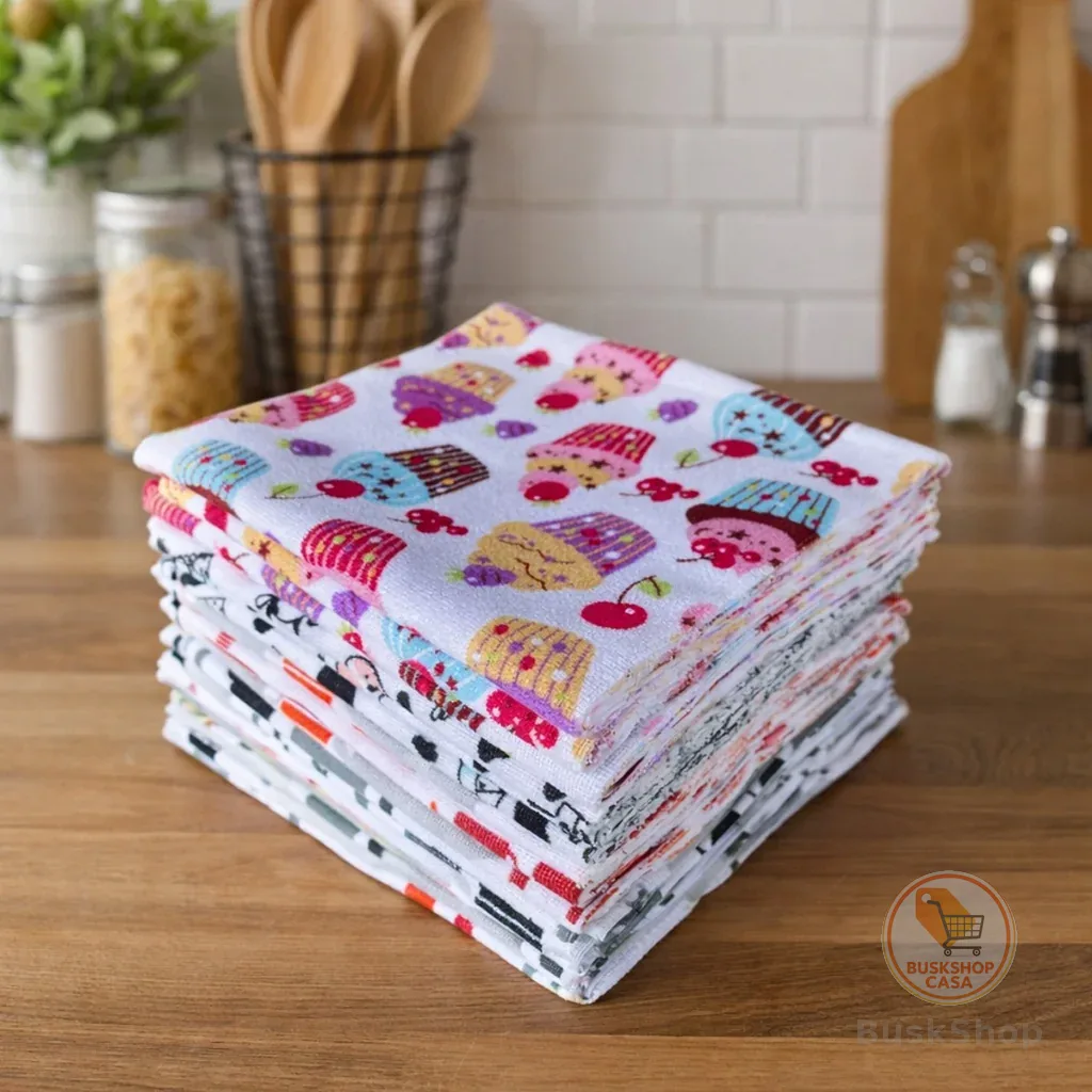 Kit 10 Pano De Limpeza Flanela Microfibra Multiuso Alta Absorção Para Casa e Carro