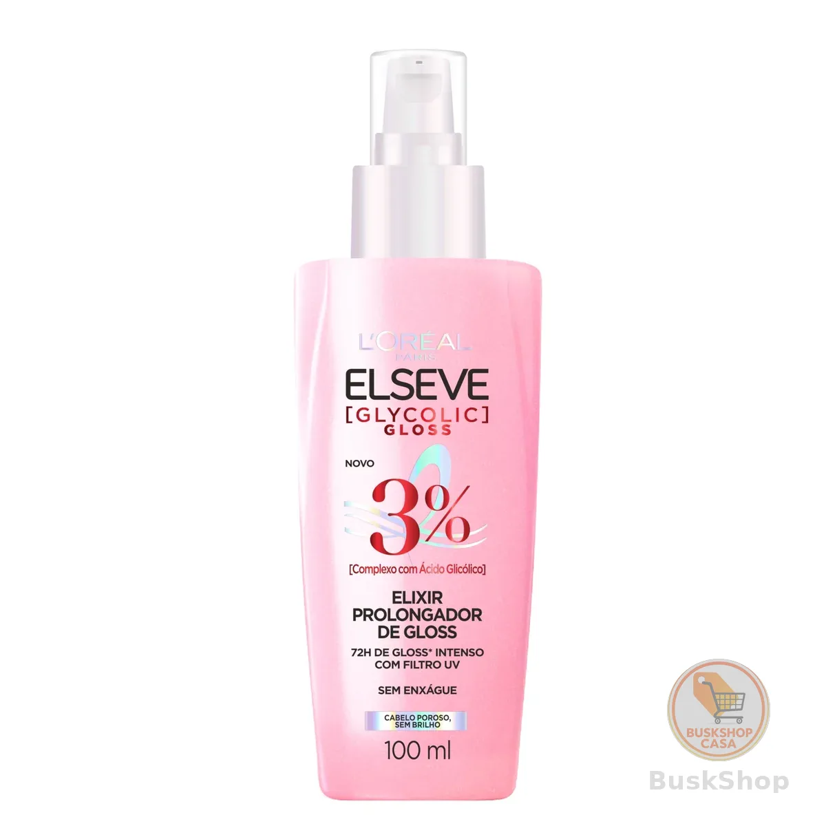 L'Oréal Paris Elseve Glycolic Gloss, Sérum Finalizador Antiporosidade 100ml
