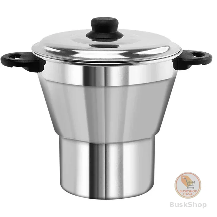 Cuscuzeira Antiaderente Alumínio Panela De Vapor 15cm