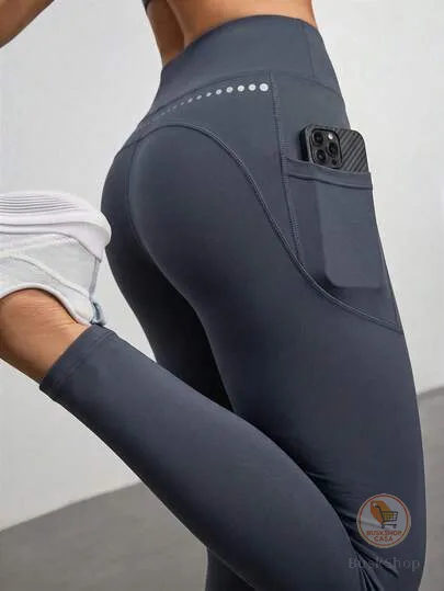 SHEIN With My Calm Legging Esportiva Versátil com Bolso Minimalista Feminina