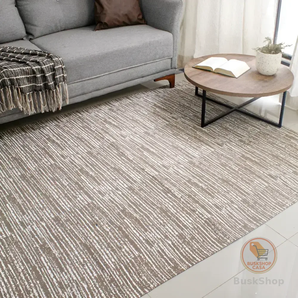 Tapete Para Sala Antiderrapante Jacquard Marrom 140x200cm Lavável 2 M 1.4 M