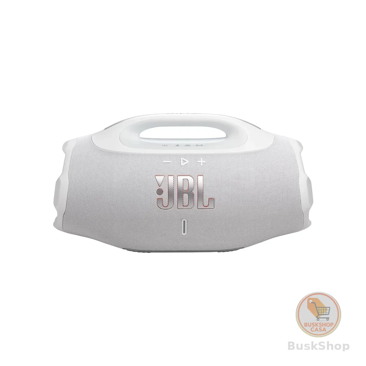 Caixa de Som JBL Boombox 4 Bluetooth, Branca | Som JBL Pro, AI Sound Boost, Graves Personalizáveis, Bateria de até 34h, IP68, Áudio Lossless