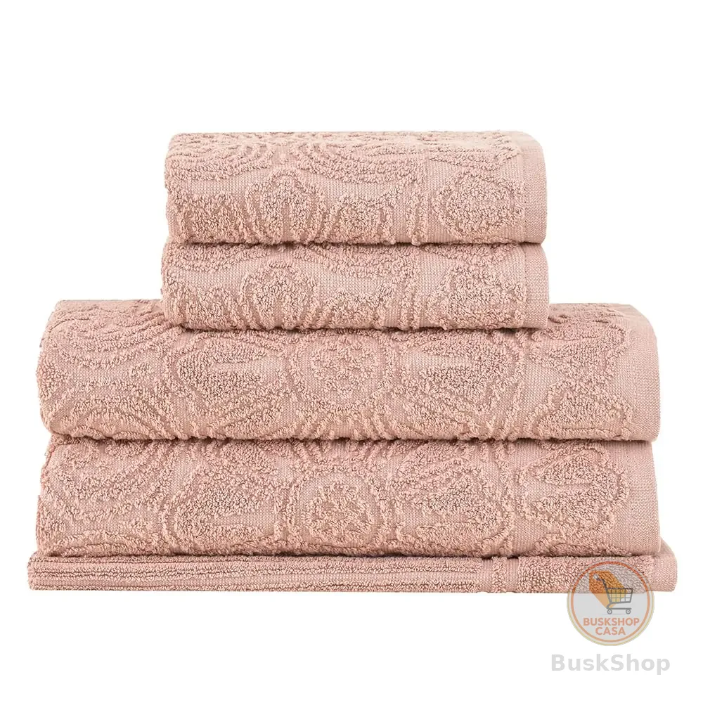 Buddemeyer Jogo de toalhas Florentina Extra Soft Banho Rose 5 peças