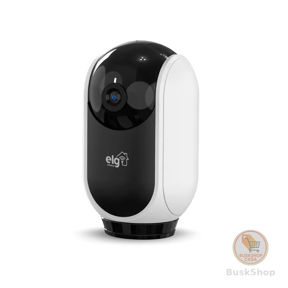 ELG, SHCR600, Câmera Robô 360° Full HD 1080P Inteligente, Conexão WI-FI 2.4GHz, Compatível com Alexa, Áudio Bidirecional, Zoom Digital 6x, Branco