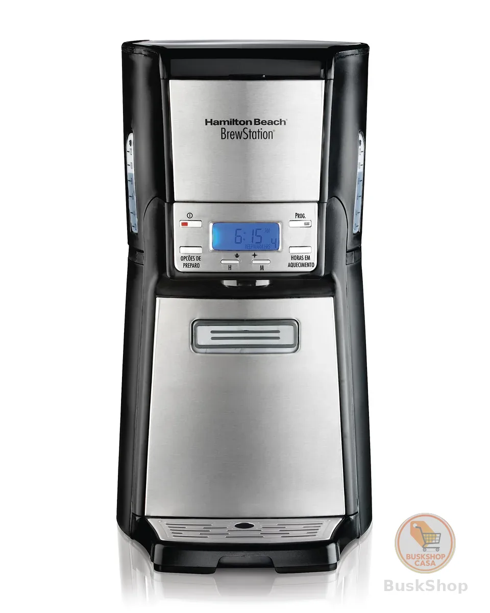 Cafeteira Elétrica BrewStation Elite, 35 Xícaras, Preta/Prata Hamilton Beach 110V