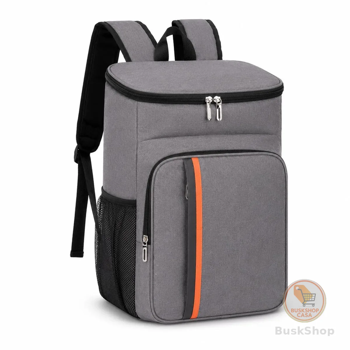 Mochila Térmica 30L Impermeável, Conservação por 16h, Alças Acolchoadas Ajustáveis, Bolsos Organizadores, Ideal para Praia Viagens Piquenique (Cinza)