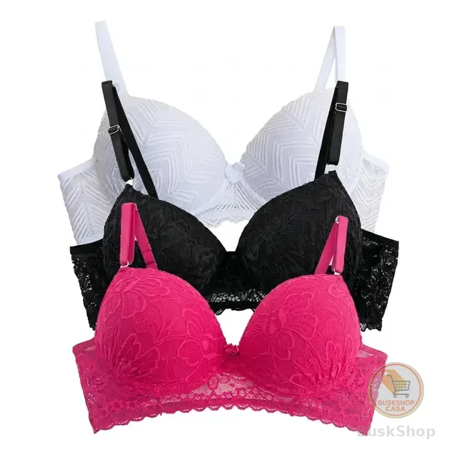 Kit 3 Sutian Soutien Com Bojo Renda Luxo Atacado Revenda