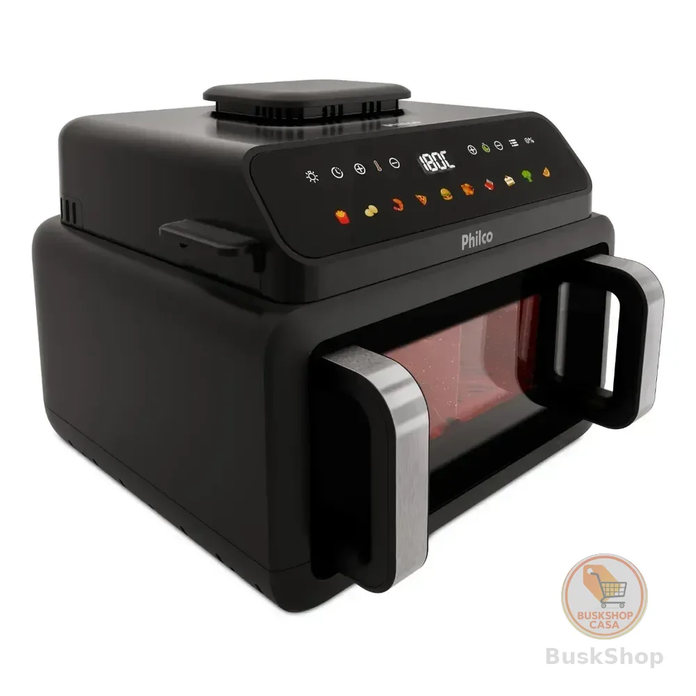 Fritadeira Air Fryer Philco Paf11c Preto Com Acabamento Em Inox 127v