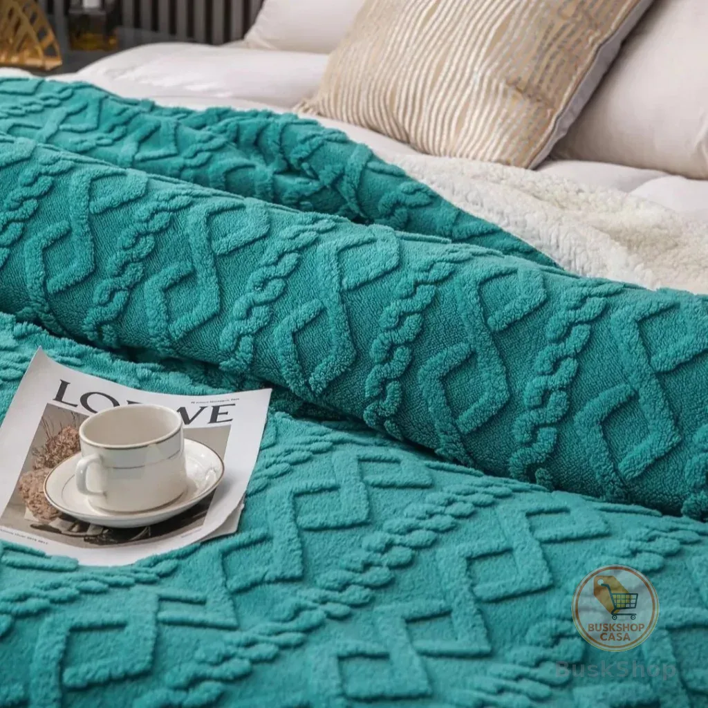 Cobertor Manta Glamour Com Sherpa Casal Dupla Face 1,80 x 2,20 Super Macio