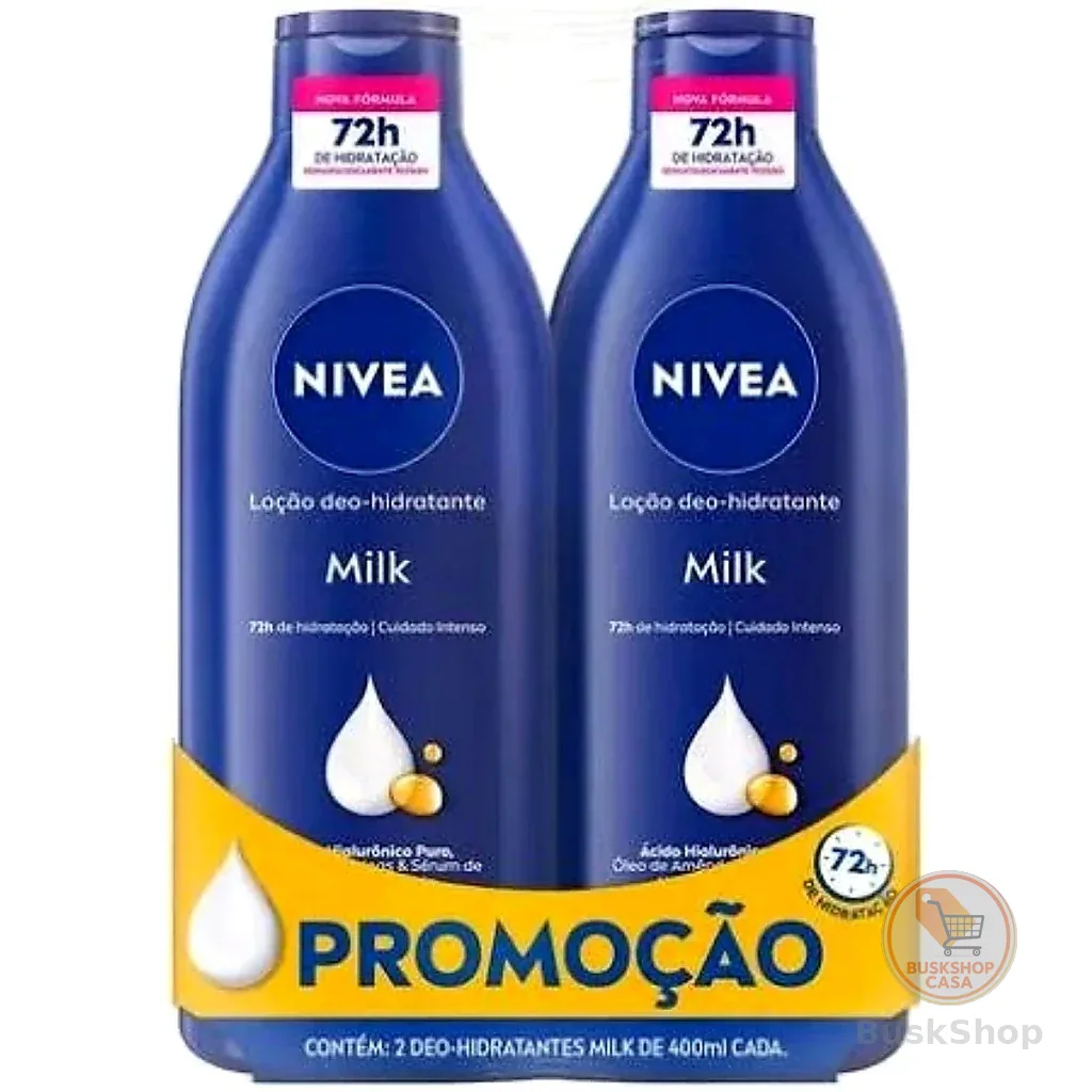 Kit Nivea 2 Hidratante Milk Pele Seca e Extraseca - 400ml