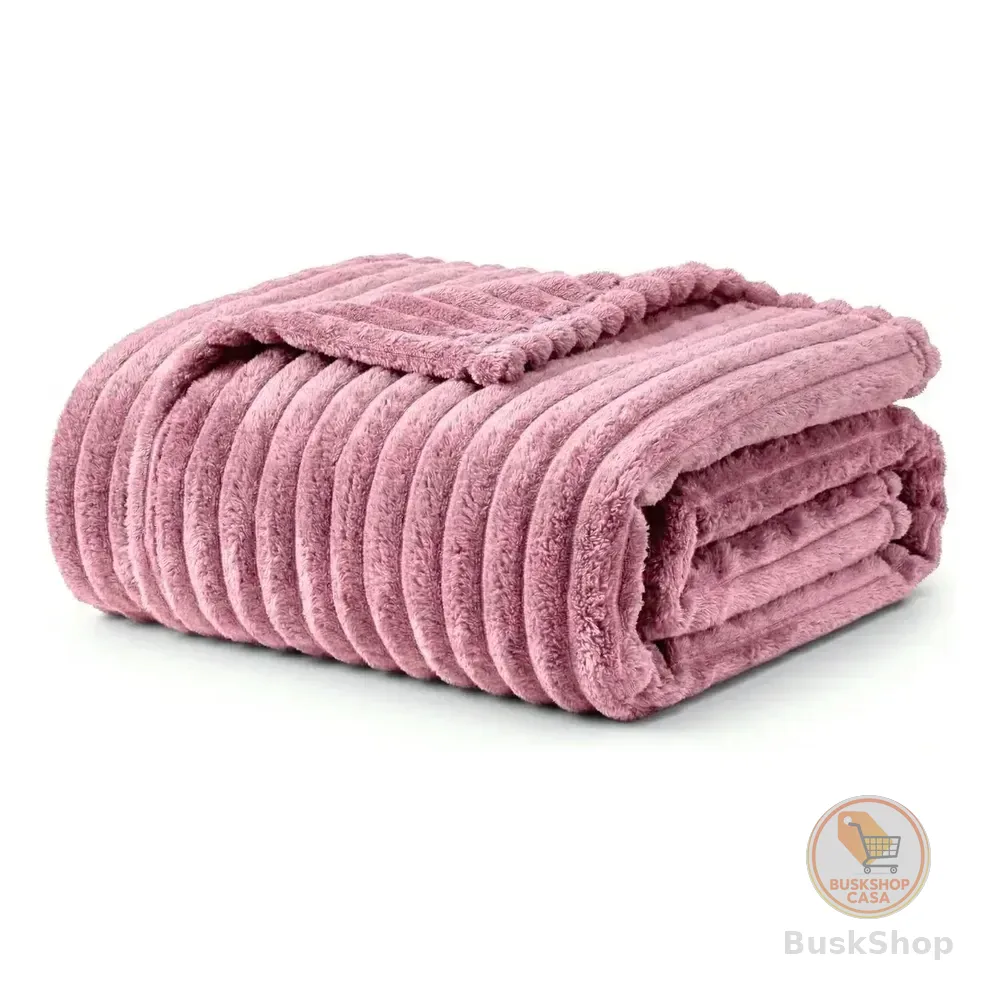 Cobertor Manta Microfibra Casal Fleece Soft Macio Inverno 800 G Rosa