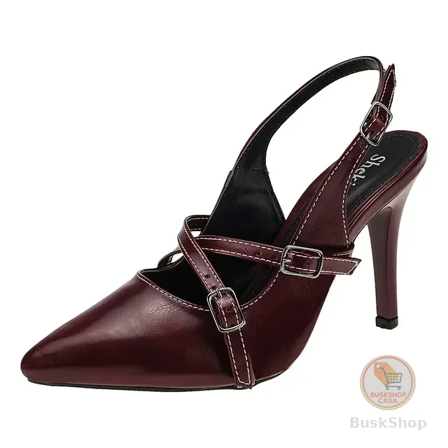 Scarpin Feminino Salto Fino Slingback Sapato Branco Noiva