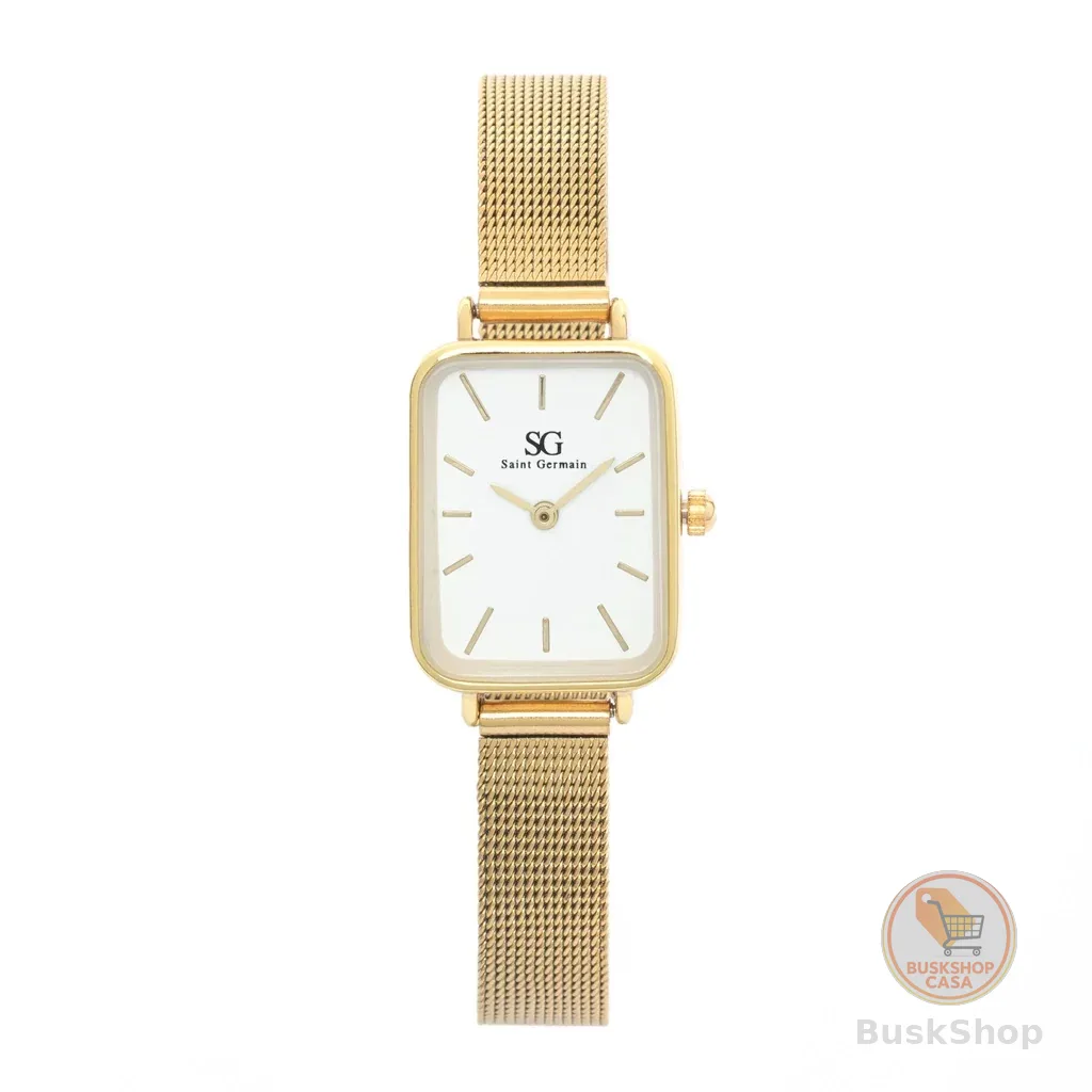 Relógio Feminino Dourado Saint Germain Square Chelsea Gold