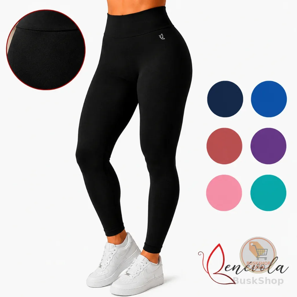 Calça Legging Benévola Feminina Poliamida Sem Costura Grossa Calça Cintura Alta Sem Transparência