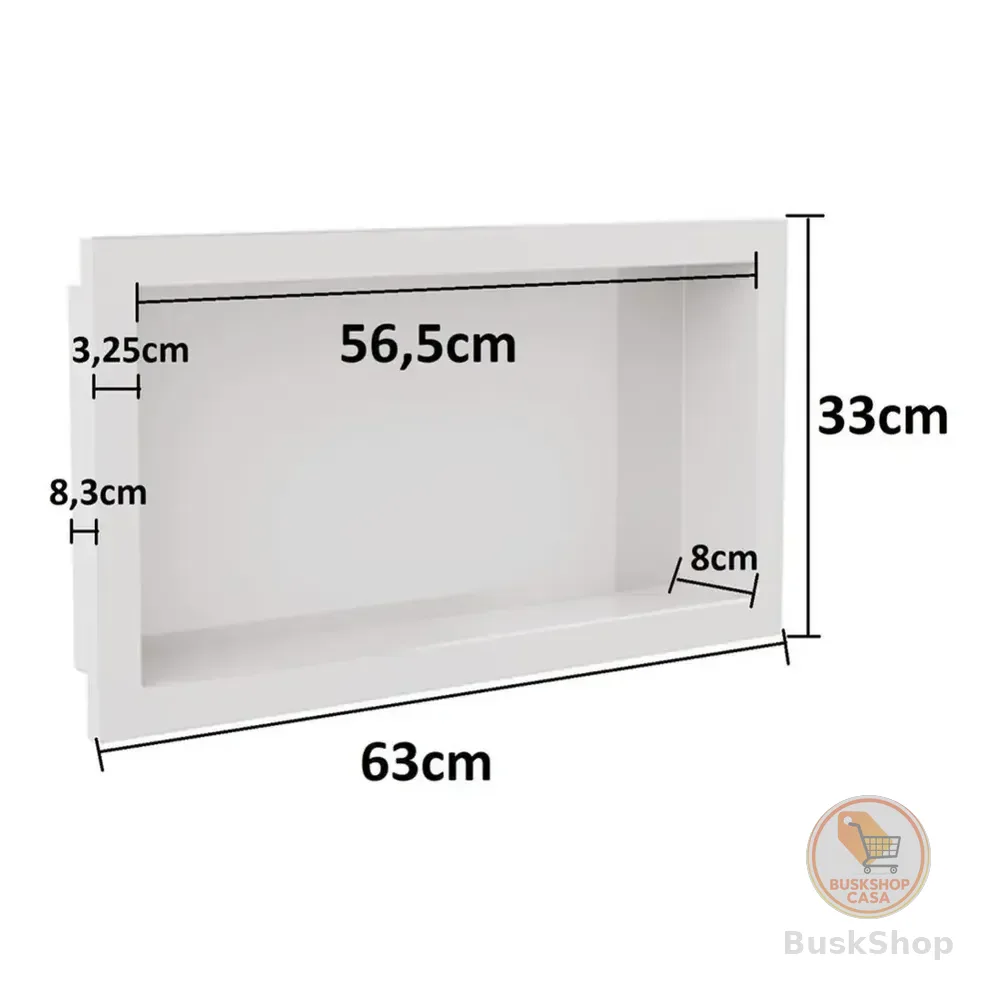 Nicho De Parede Para Embutir Branco 30x60cm