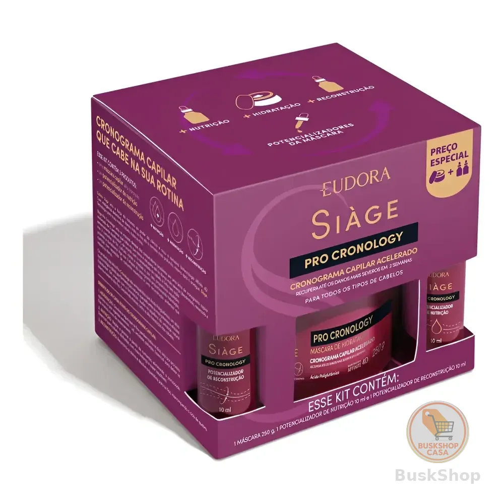 Eudora Kit Siage Pro Cronology Mascara + 2 Potencializadores