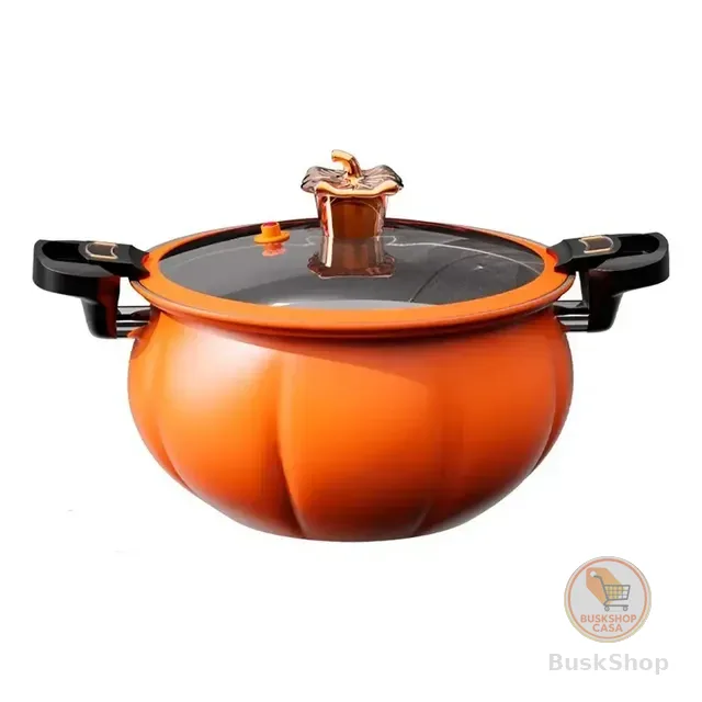 Panela Micro Pressão Estilo Abobora Para Fogão Com Indução