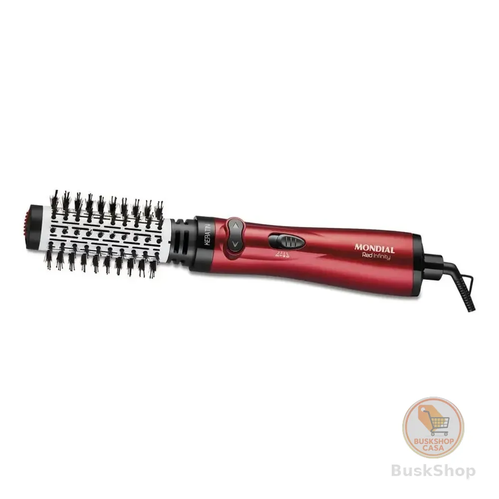 Escova Rotativa Infinity Keratin Mondial Er-11-kr Vermelho 127v