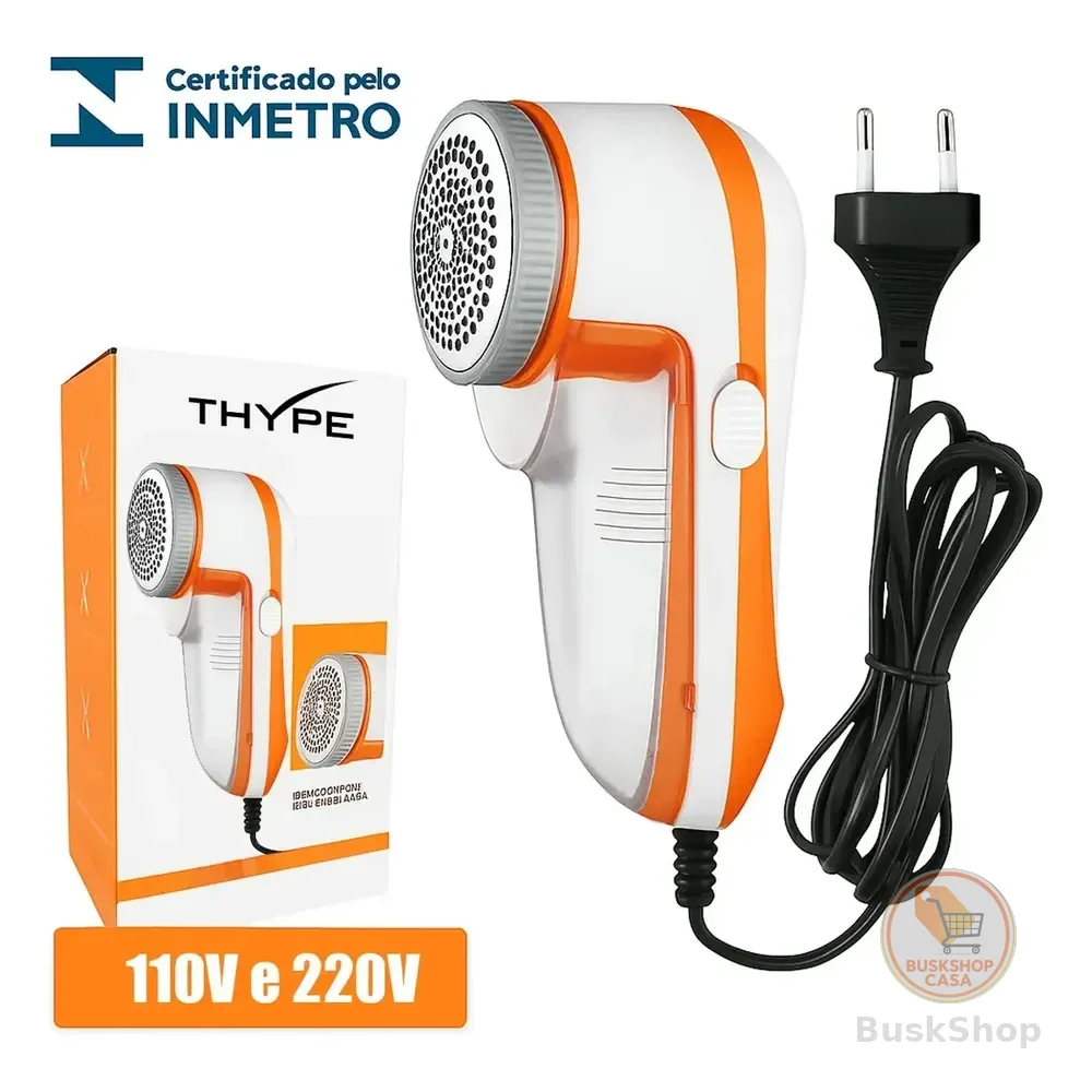 Papa Bolinha Elétrico Profissional Bivolt Thype Th-208 Com Lâmina Adicional Laranja-claro 127/220v