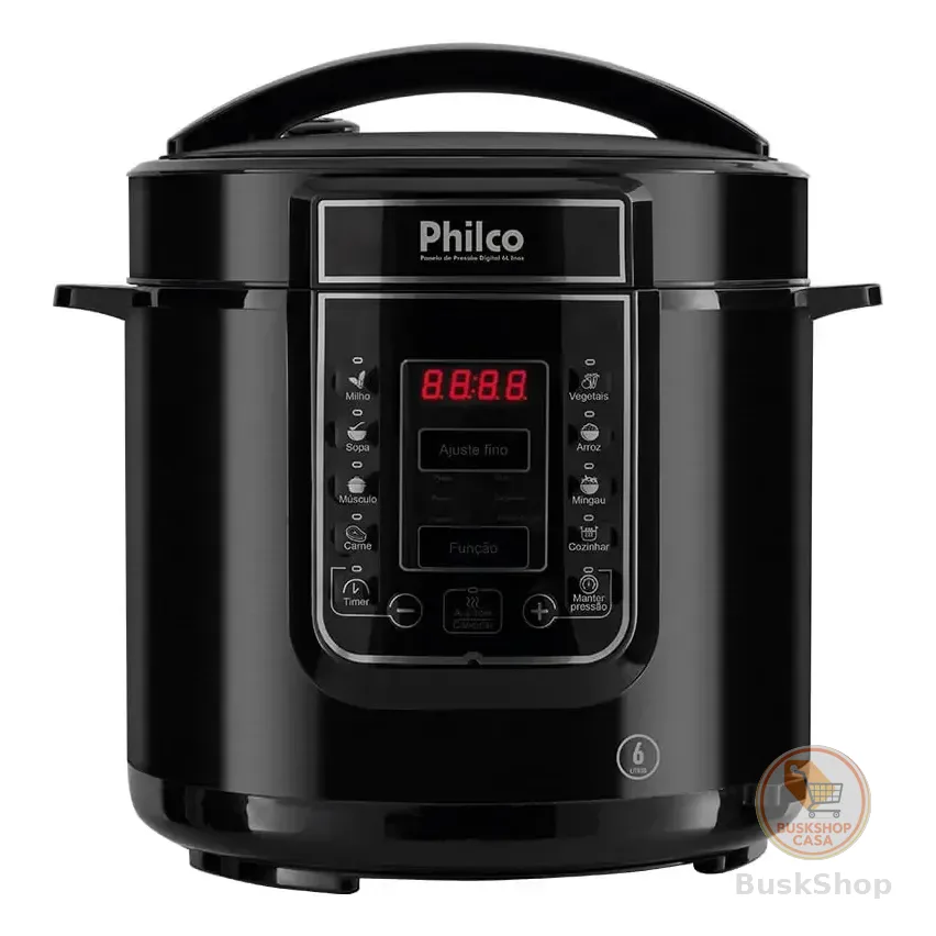 Panela De Pressão Elétrica Philco Ppp01p 6l Preto 127v