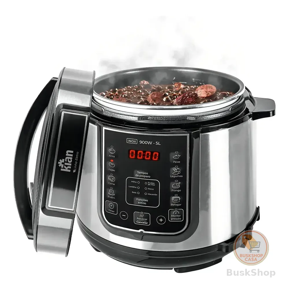 Panela De Pressão Elétrica 5 Litros Kian Inox 127v