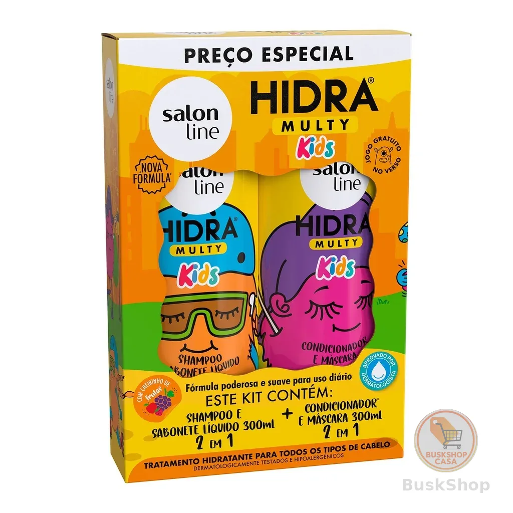 Kit Shampoo + Condicionador Hidra Multy Kids Salon Line 300ml