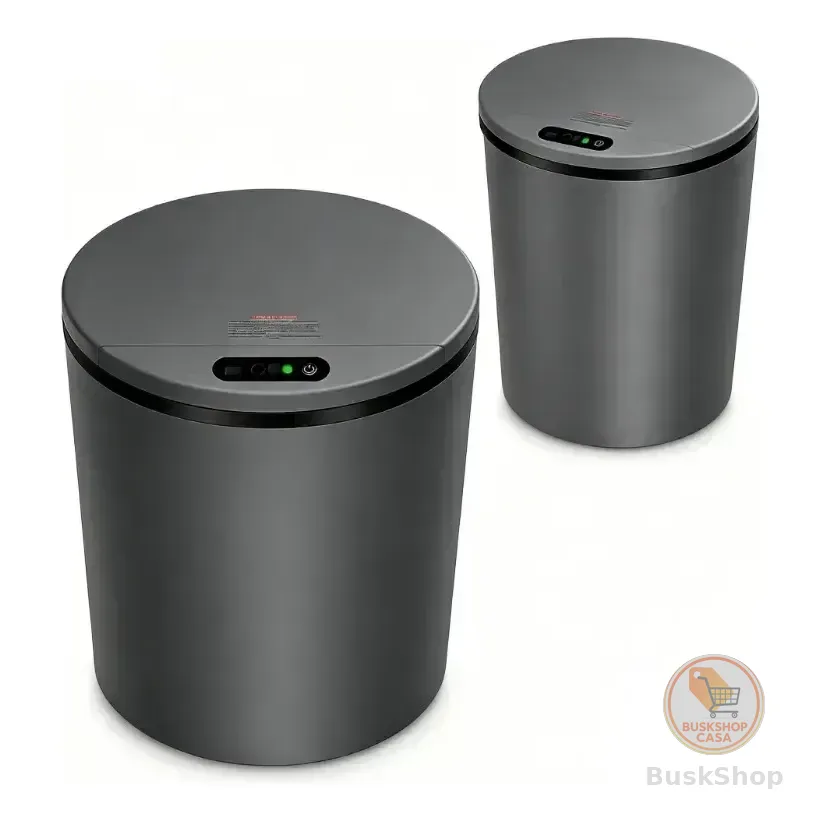 Lixeira Inteligente 16l Sensor Automático Tampa Touch Casa Cor Cinza