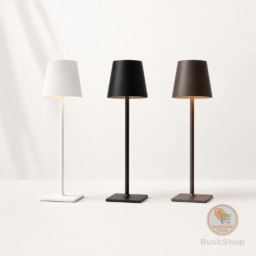 Luminária Abajur Sem Fio Recarregável, Portátil, Sistema Touch Screen, 3 Diferentes Tons de Luz, DimmerAcompanha CaboUSB