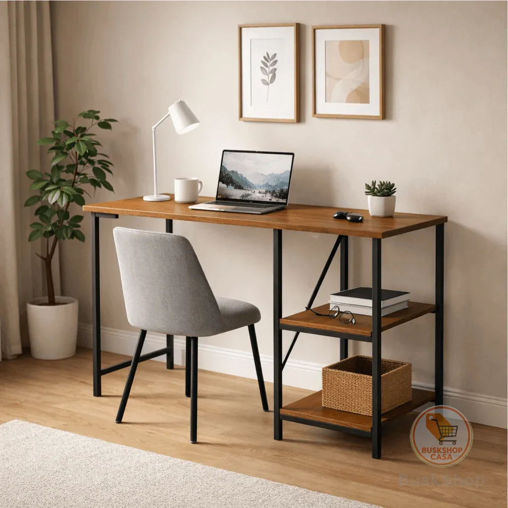 Escrivaninha Mesa Office Estudo Estilo Industrial 110cm KLM Móveis