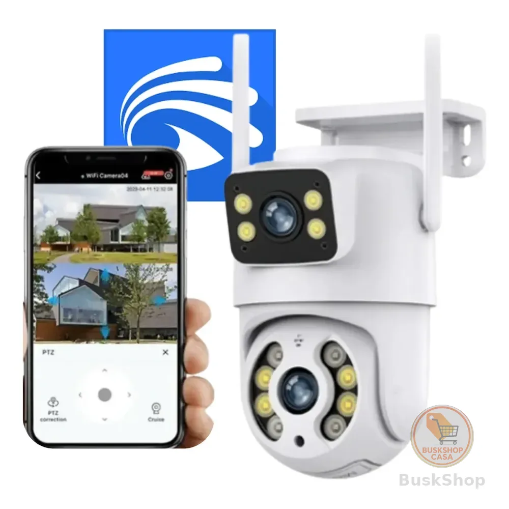 Câmera Dupla Segurança Ip Wifi Externa Lente 6mp App Yoosee Câmera Dupla Segurança