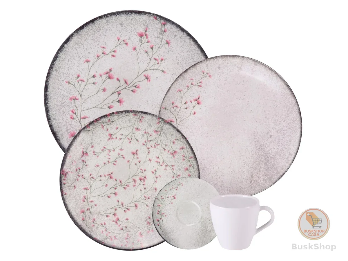 Tramontina Aparelho de Jantar Floralis em Porcelana Decorada 20 Peças