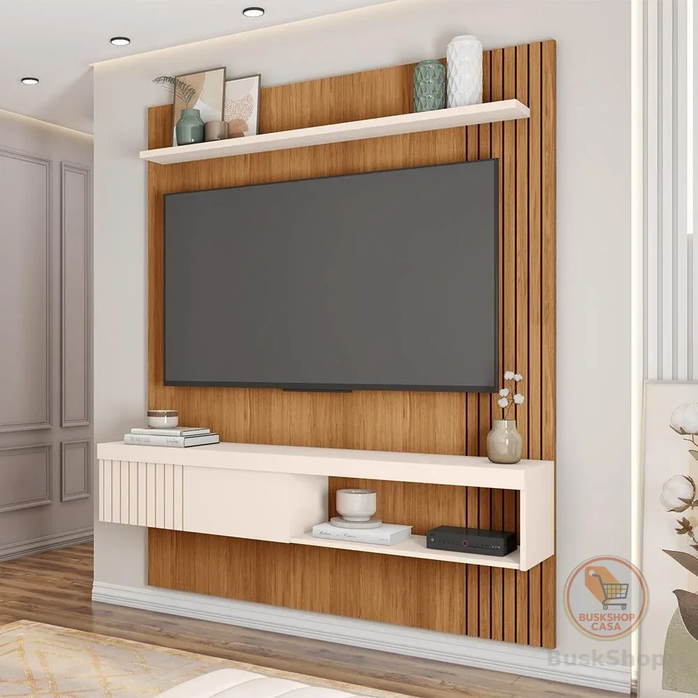 Painel Para Tv 55 Polegadas Marrom Moon Caemmun