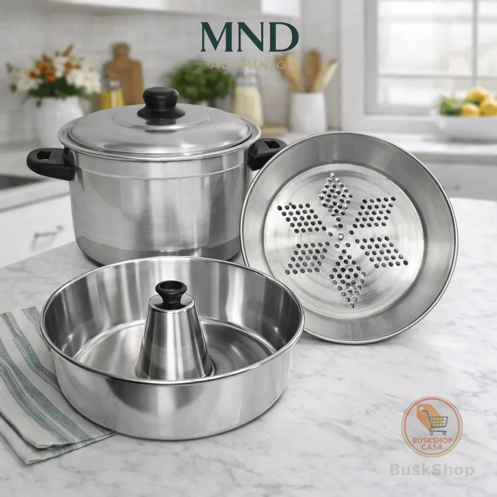 Panela Multifuncional 3 em 1 para Pudim, Banho-Maria e Cozinhar Legumes