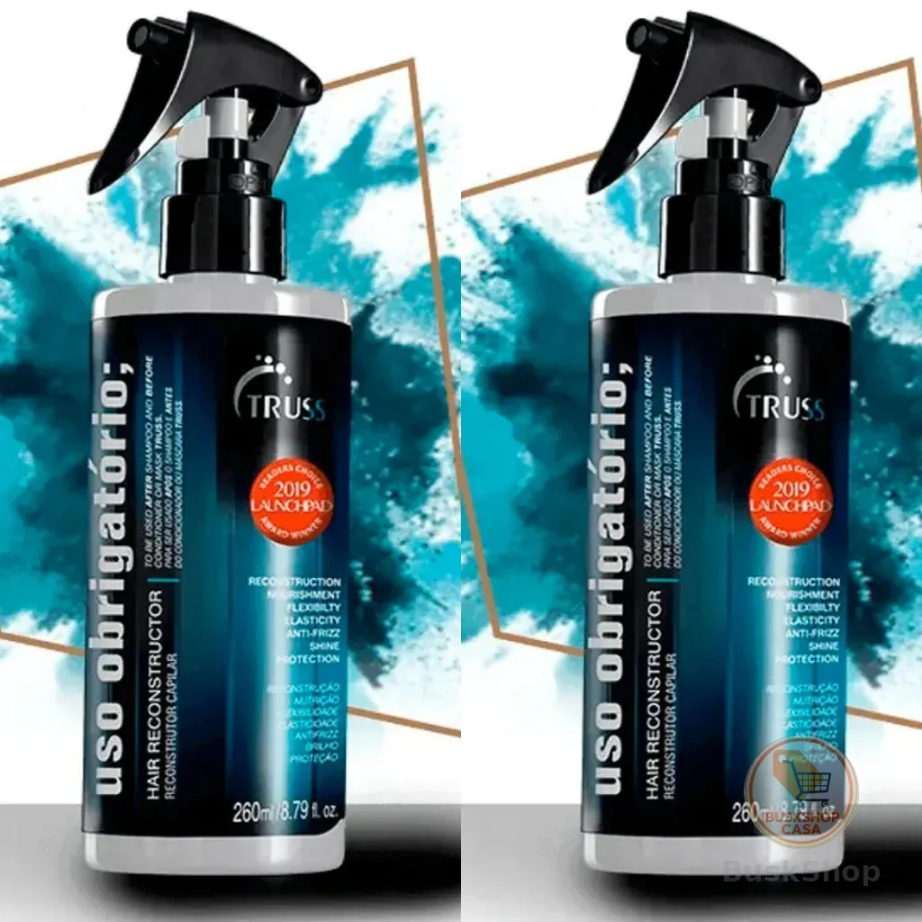 2 Uso Obrigatório Truss 260ml Tratamento Reconstrutor Protetor Térmico Restauração