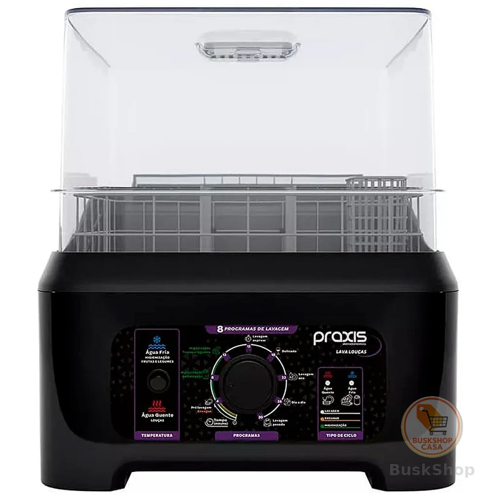 Lava Louças Praxis Portátil LLPP Semi-Automática 127V Preto