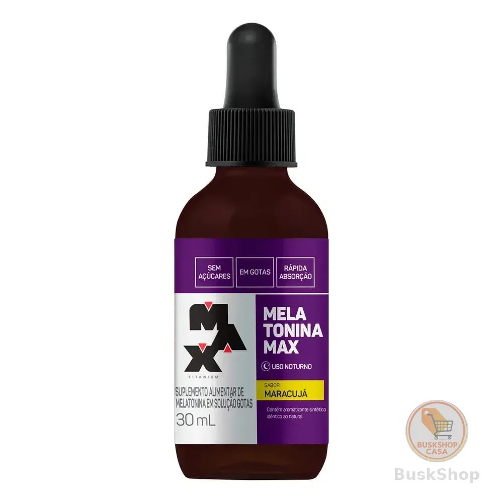 Melatonina 30ml Max Titanium Sabor Maracujá