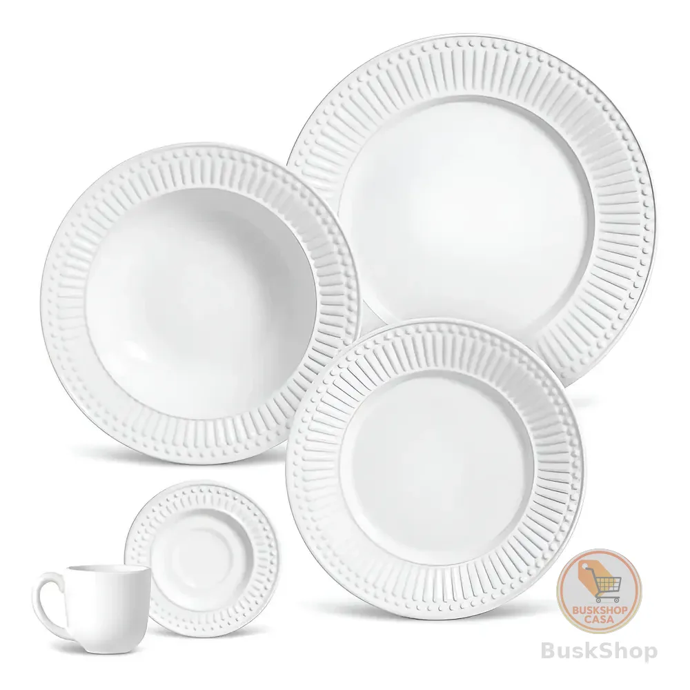 Aparelho De Jantar 20 Peças Roma Branco