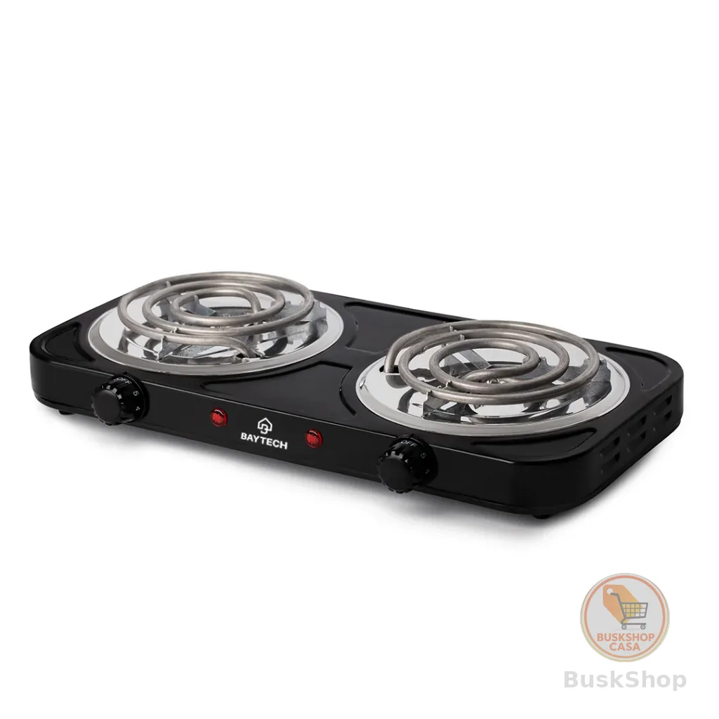 Fogareiro Elétrico 2 Bocas Espiral 2000W Baytech Compacto Resistente