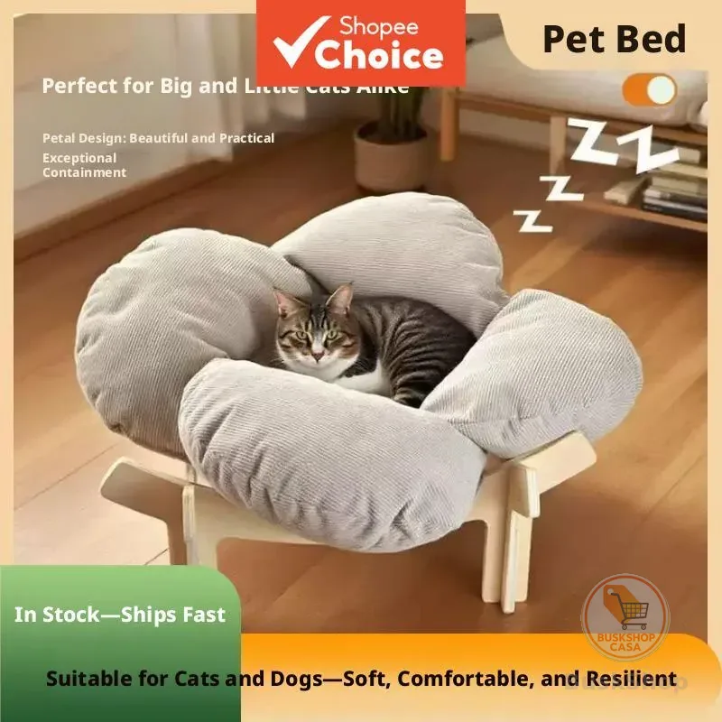 Cama de madeira para gatos com caverna interior, lavável, sofá pequeno para animais de estimação, nova estrutura de