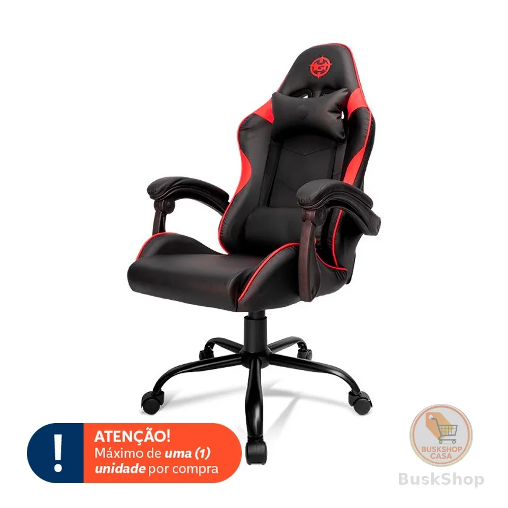 Cadeira Gamer TGT Heron TC2, Preto e Vermelho, TGT-HRTC-BR03