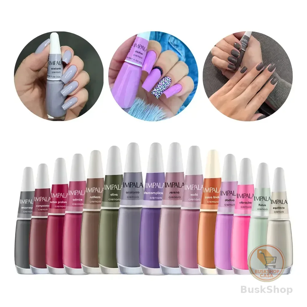 Kit 15 Esmaltes Sortidos Impala Coleção Cores Da Sua Moda Cor Colorido