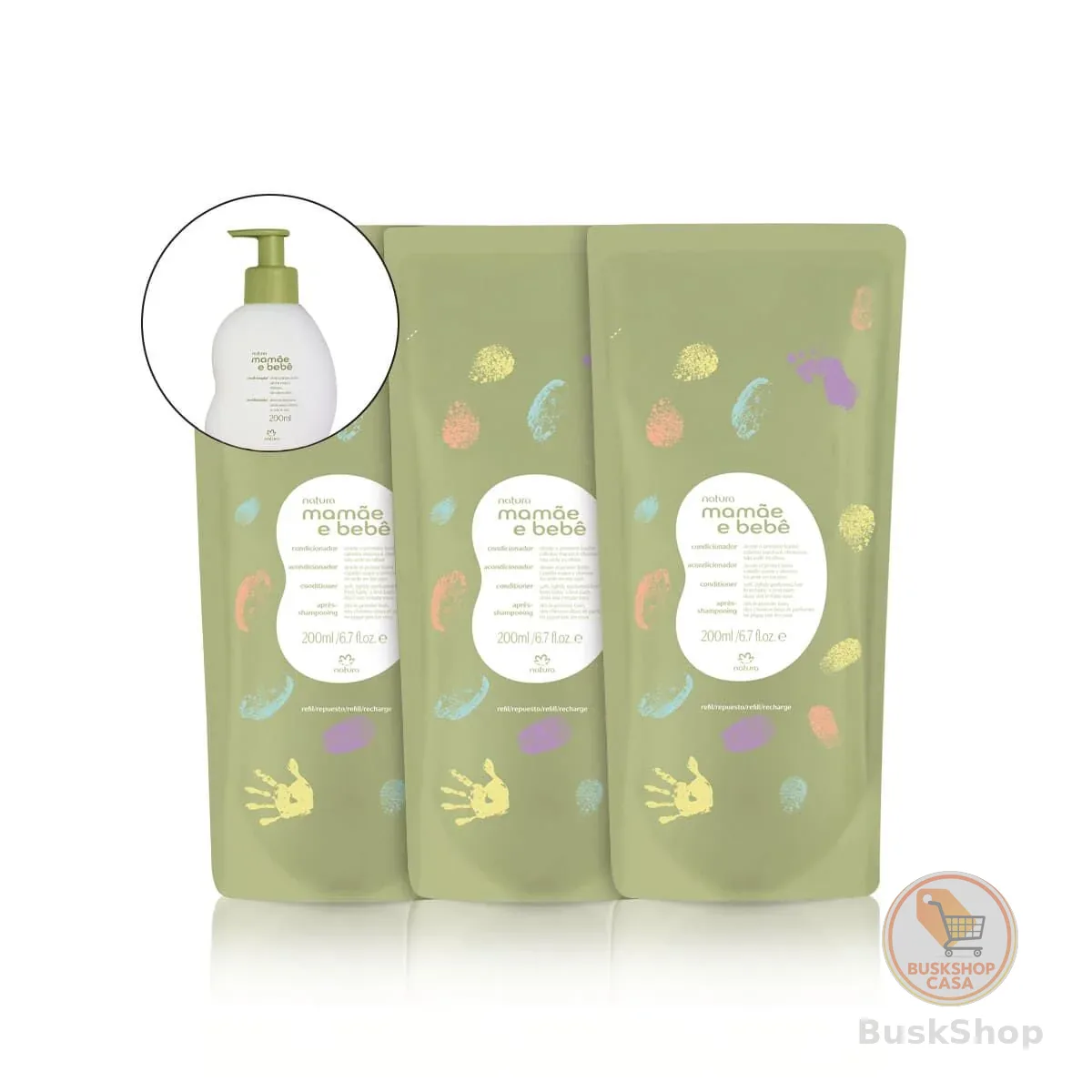 Kit Refil Condicionador Suave Mamãe e Bebê (3 unidades)