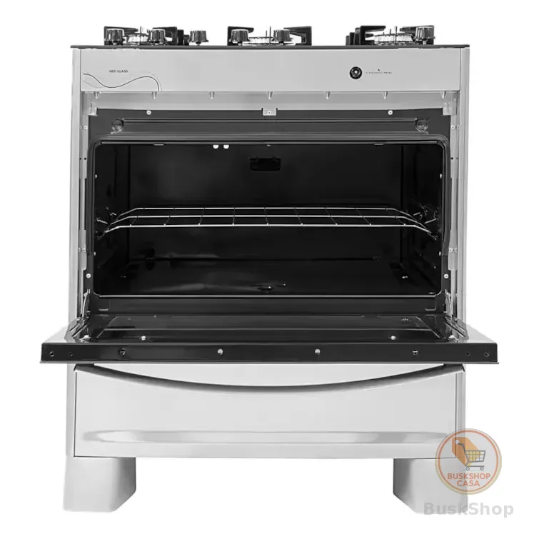 Fogão Neo Glass 5 Queimadores Prix Bivolt Fgvng510prix Sugga Cor Água 110v / 220v (dupla Voltagem) Cinza