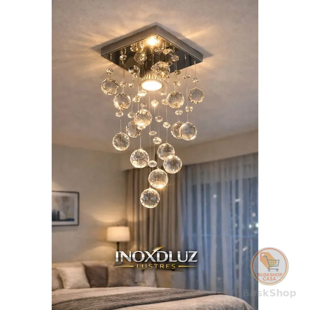 Lustre em Acrilico Modelo Chuva Facil Instalação