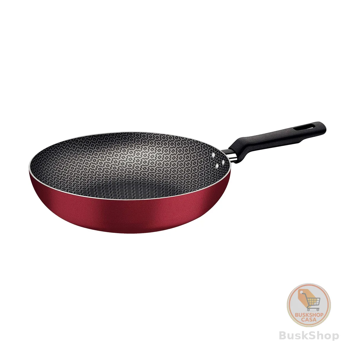 Frigideira Funda Tramontina Loreto em Alumínio com Revestimento Interno e Externo em Antiaderente Starflon Max Vermelho 24 cm 2,2 L
