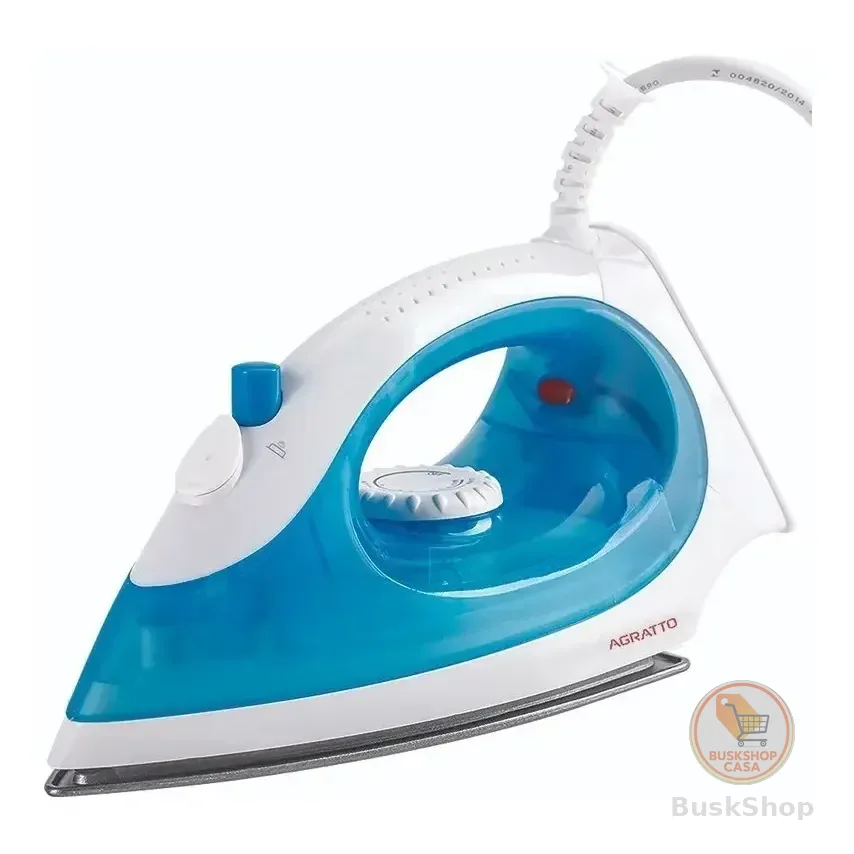 Ferro A Vapor Agratto Vapore Fv-01 Com Base Antiaderente E Controle De Temperatura Branco/azul 127v
