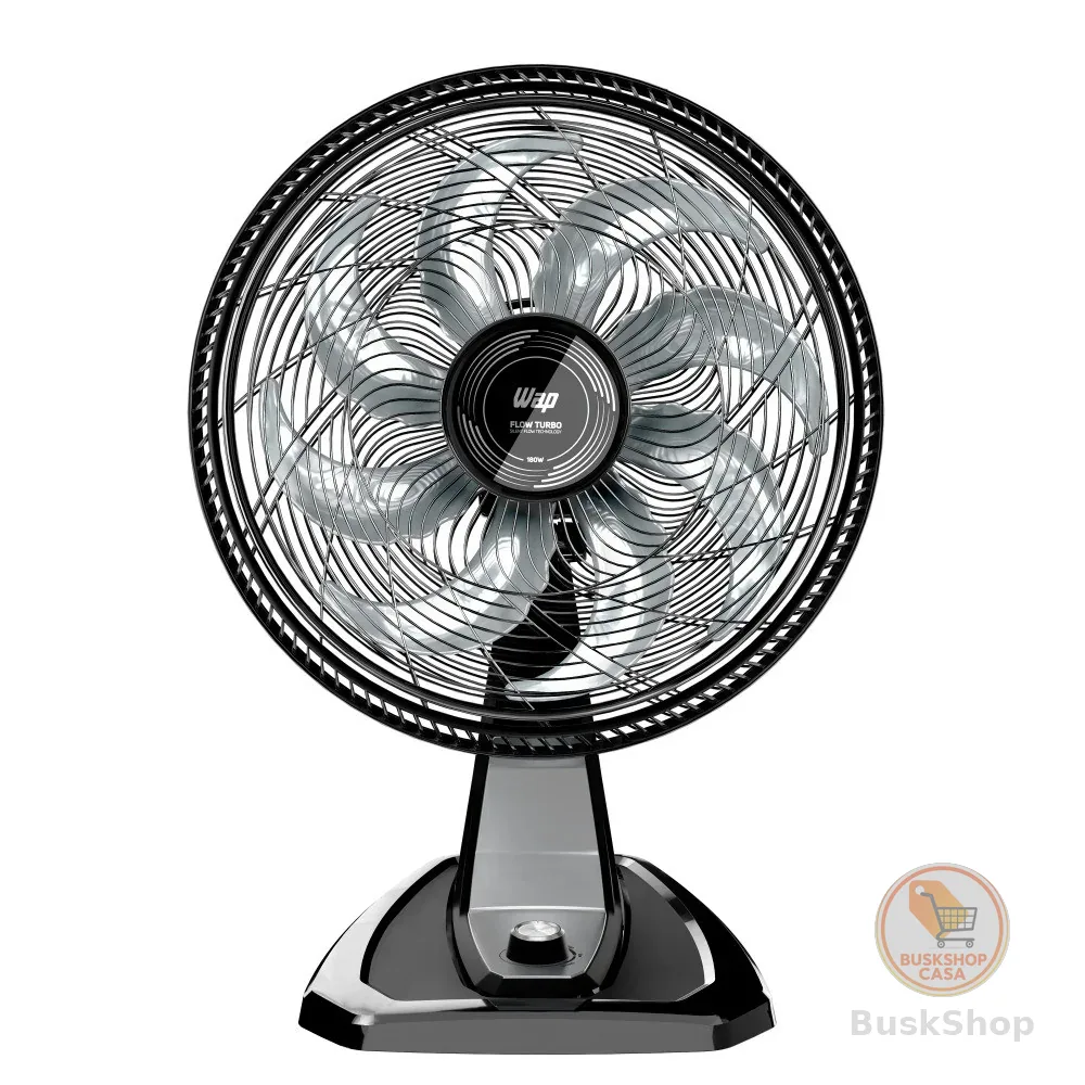 Ventilador de mesa e parede silencioso 50 cm 8 pás 3 velocidades WAP FLOW TURBO